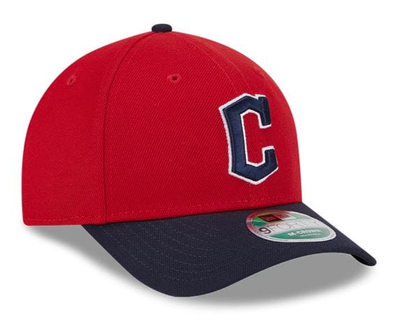 Adult Cleveland Guardians New Era Red/Navy Player Replica 9FORTY M-Crown Style Adjustable Snapback Hat - Men's - Image 3