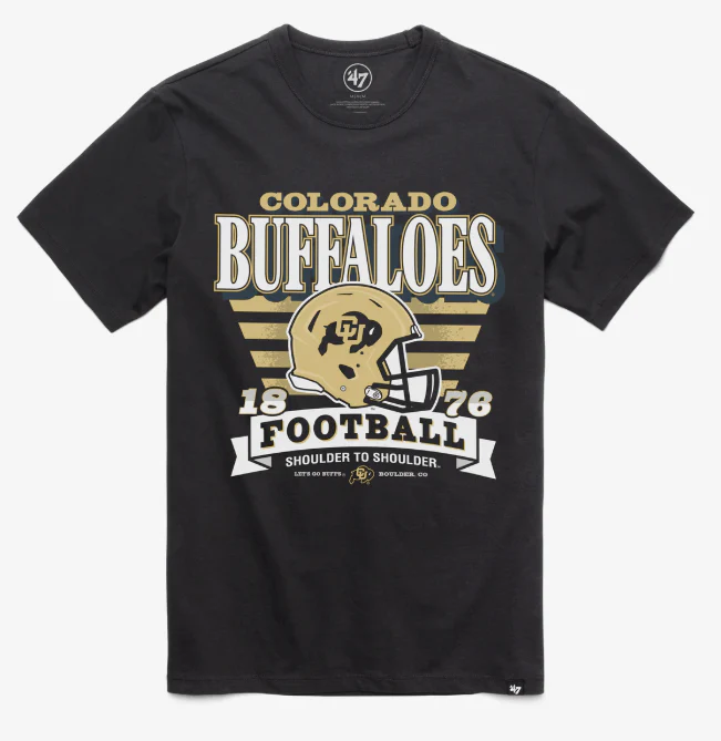 Adult Colorado Buffaloes '47 Black Stripe Splash Franklin T Shirt - Men's