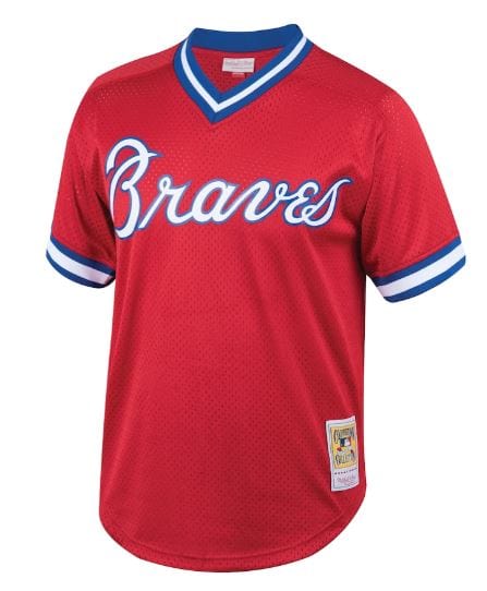 Adult Dale Murphy Atlanta Braves Mitchell & Ness Red Cooperstown Mesh Batting Practice Jersey - Men's - Image 3