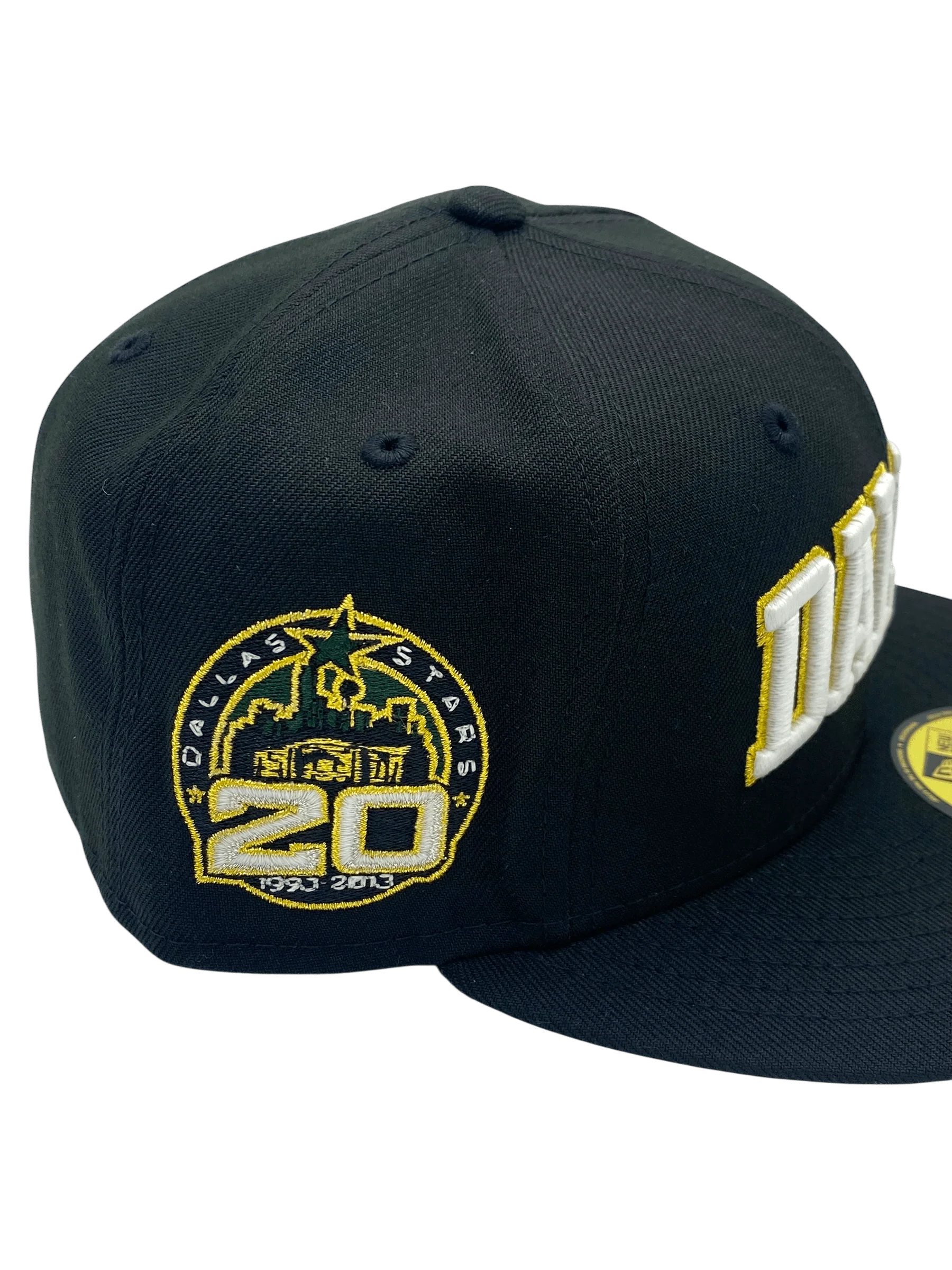 Adult Dallas Stars New Era Black Script Custom Side Patch 59FIFTY Fitted Hat - Men's - Image 2