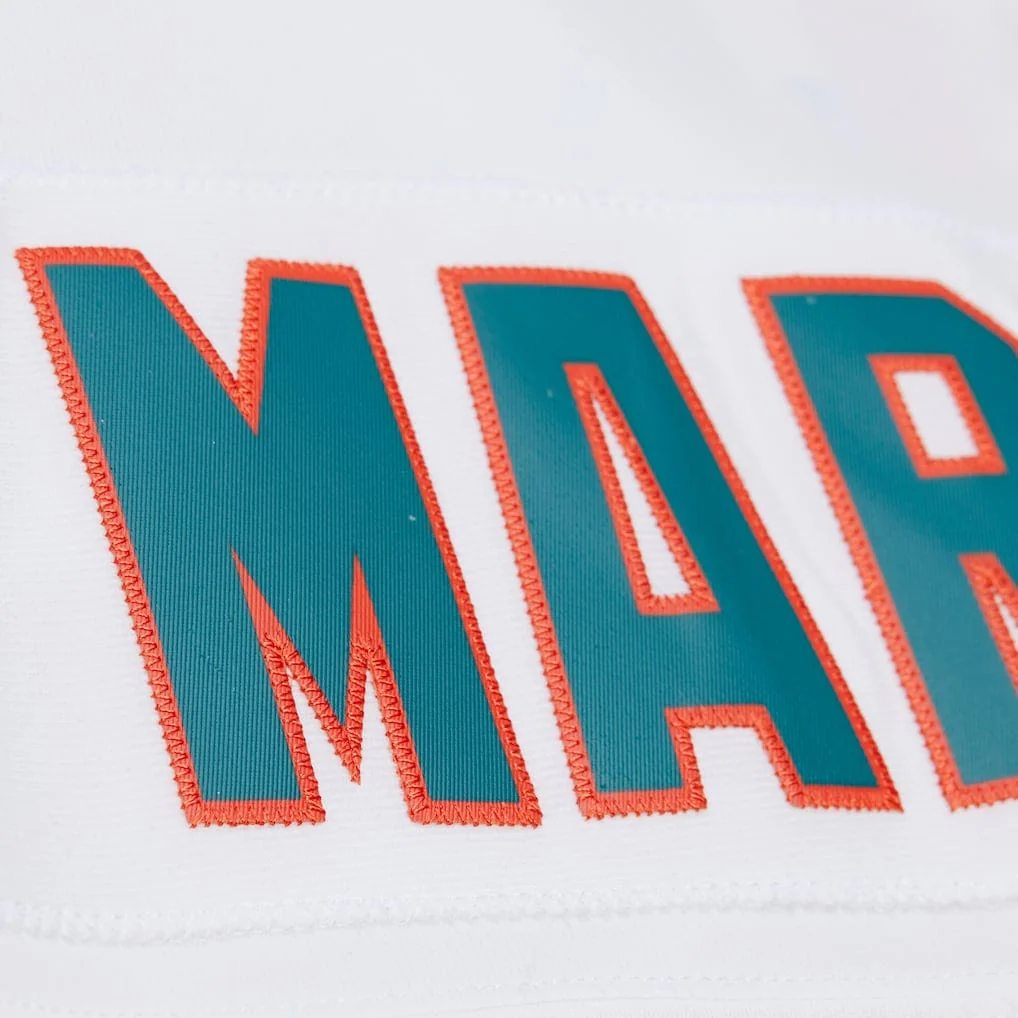 Adult Dan Marino Miami Dolphins Mitchell & Ness NFL 1994 White Throwback Jersey - Men's - Image 6