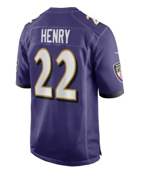 Adult Derrick Henry Baltimore Ravens Nike Purple Game Jersey - Men's - Image 2