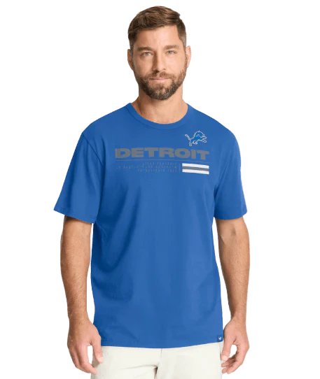 Adult Detroit Lions Fanatics Blue Chop Block Legacy T-Shirt - Men's