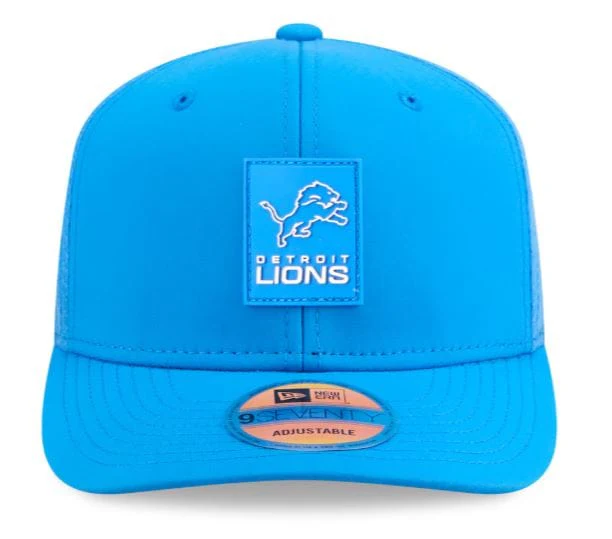 Adult Detroit Lions New Era Blue 2025 NFL Sideline 9SEVENTY Adjustable Trucker Hat - Men's - Image 5