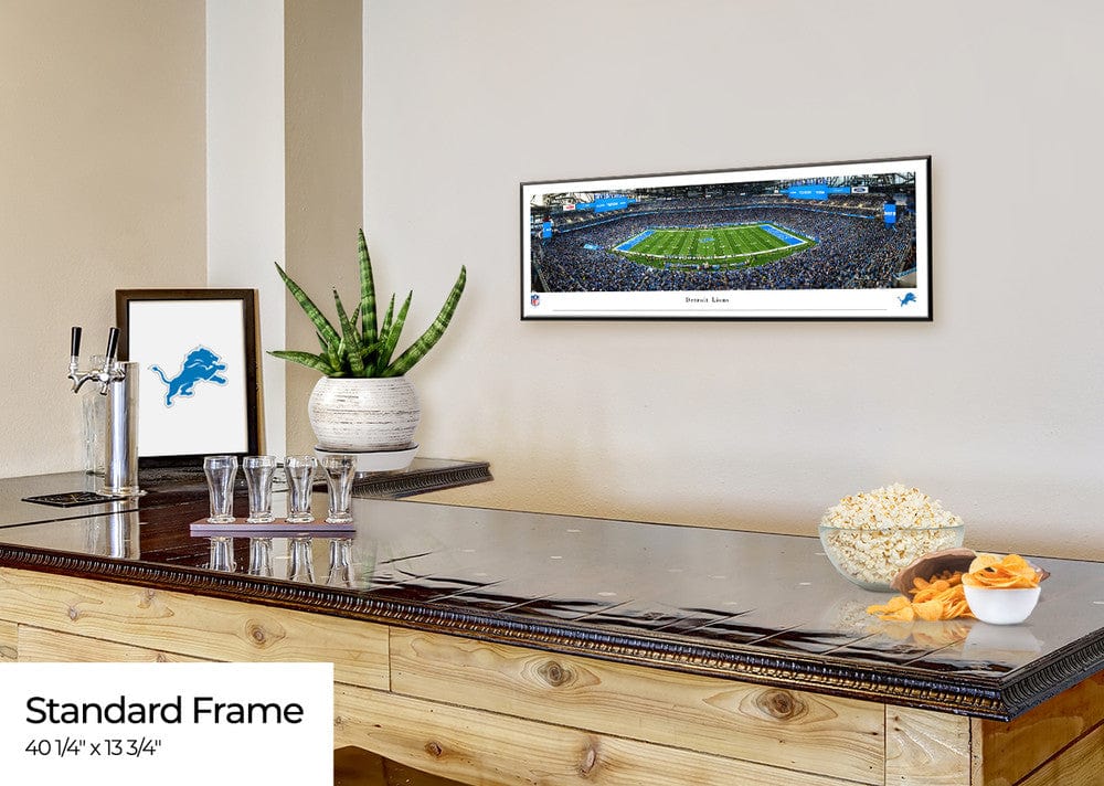 Adult Detroit Lions Panoramic Picture - Ford Field NFL Fan Cave Decor - Unisex