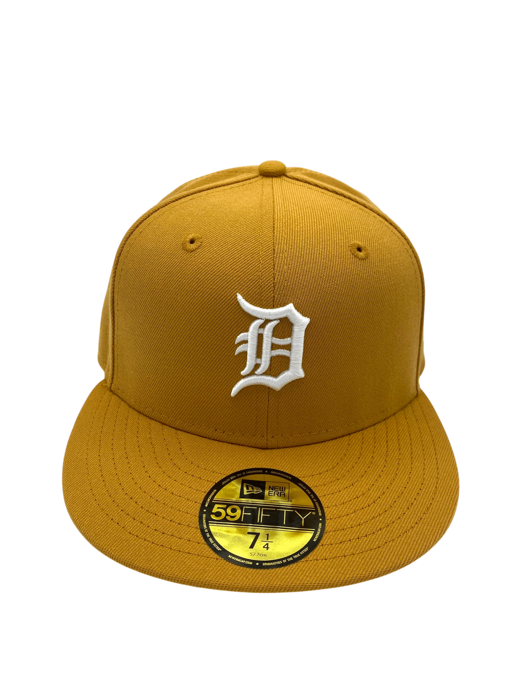 Adult Detroit Tigers New Era Tan/White Basic 59FIFTY Fitted Hat - Men's - Image 3