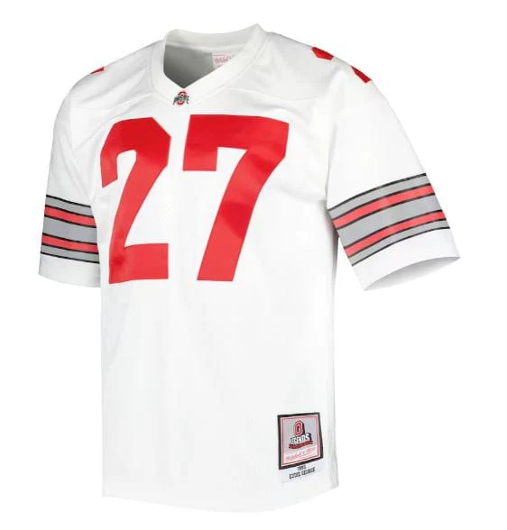 Adult Eddie George Ohio State Buckeyes Mitchell & Ness 1995 White Legacy Throwback Jersey - Men's - Image 3