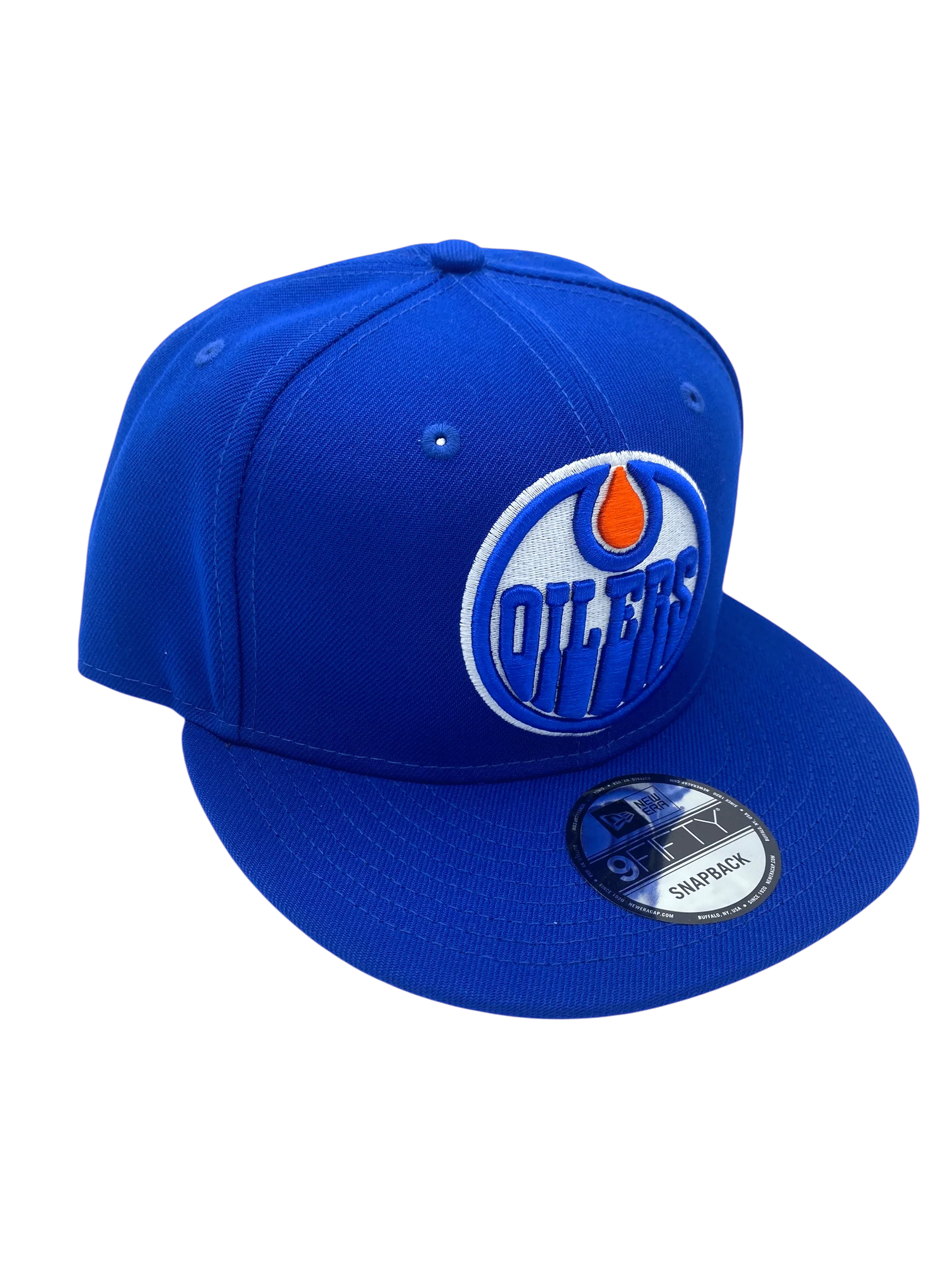 Adult Edmonton Oilers New Era Blue NHL 9FIFTY Snapback Hat - Men's - Image 4