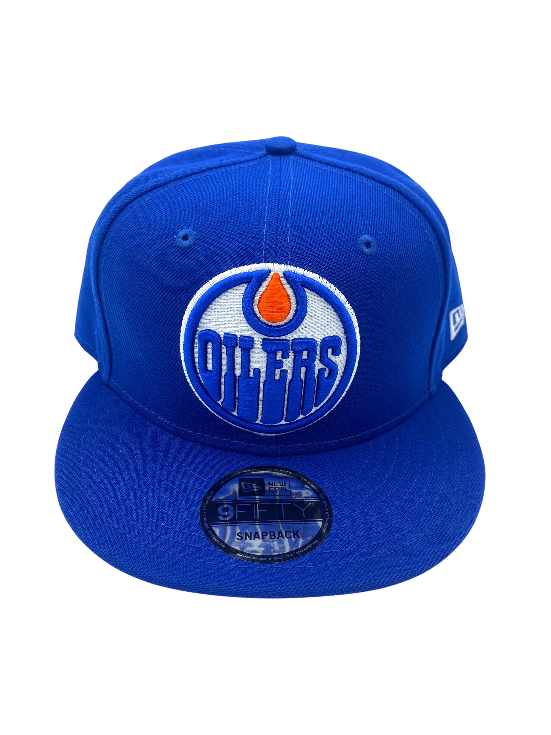 Adult Edmonton Oilers New Era Blue NHL 9FIFTY Snapback Hat - Men's - Image 5