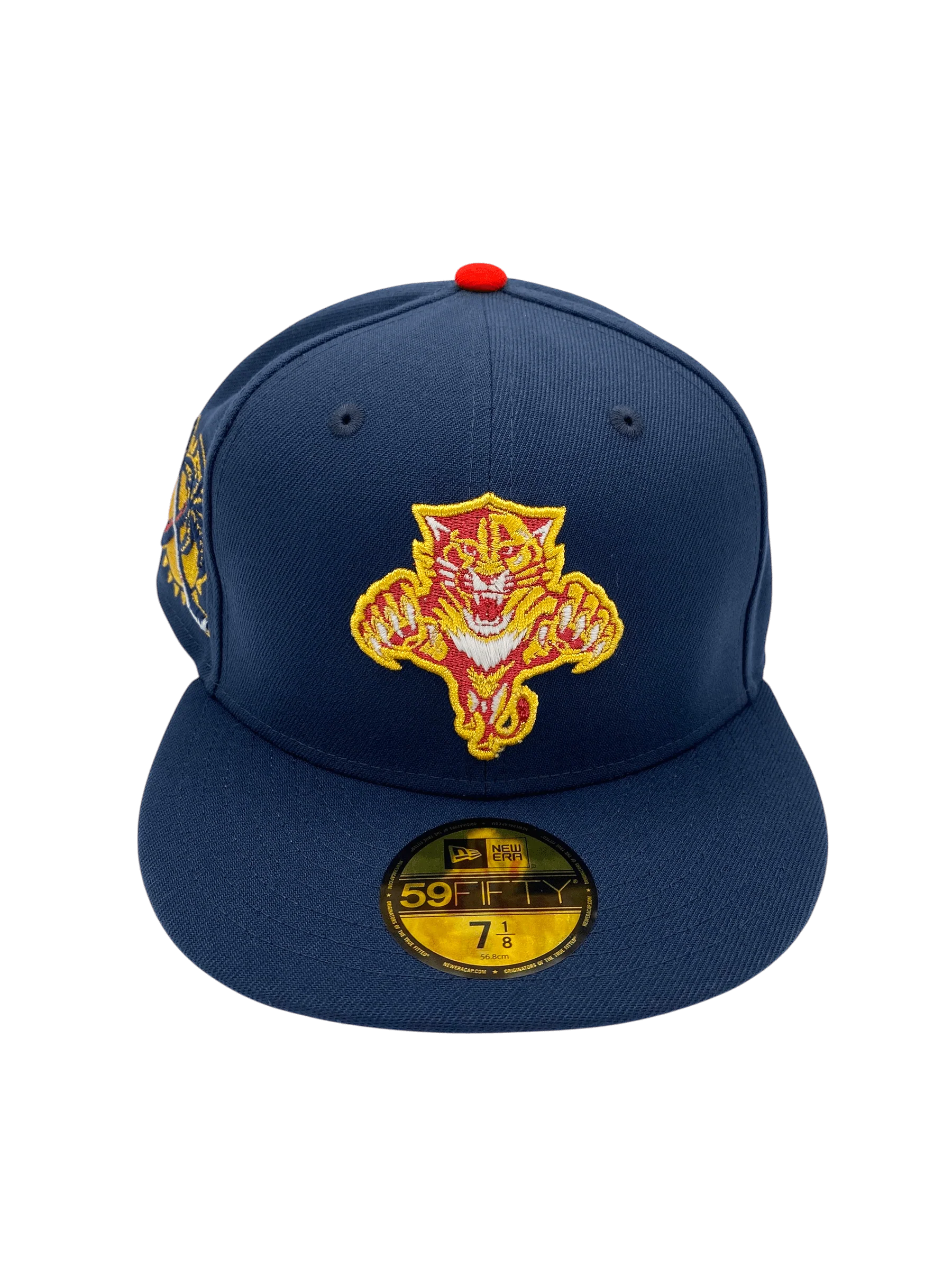 Adult Florida Panthers New Era Navy Classic Custom Side Patch 59FIFTY Fitted Hat - Men's - Image 7