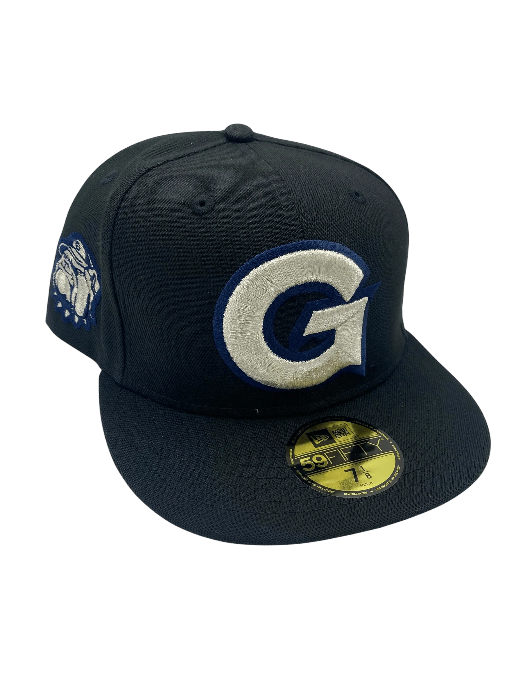 Adult Georgetown Hoyas New Era Black Big G Custom Side Patch 59FIFTY Fitted Hat - Men's