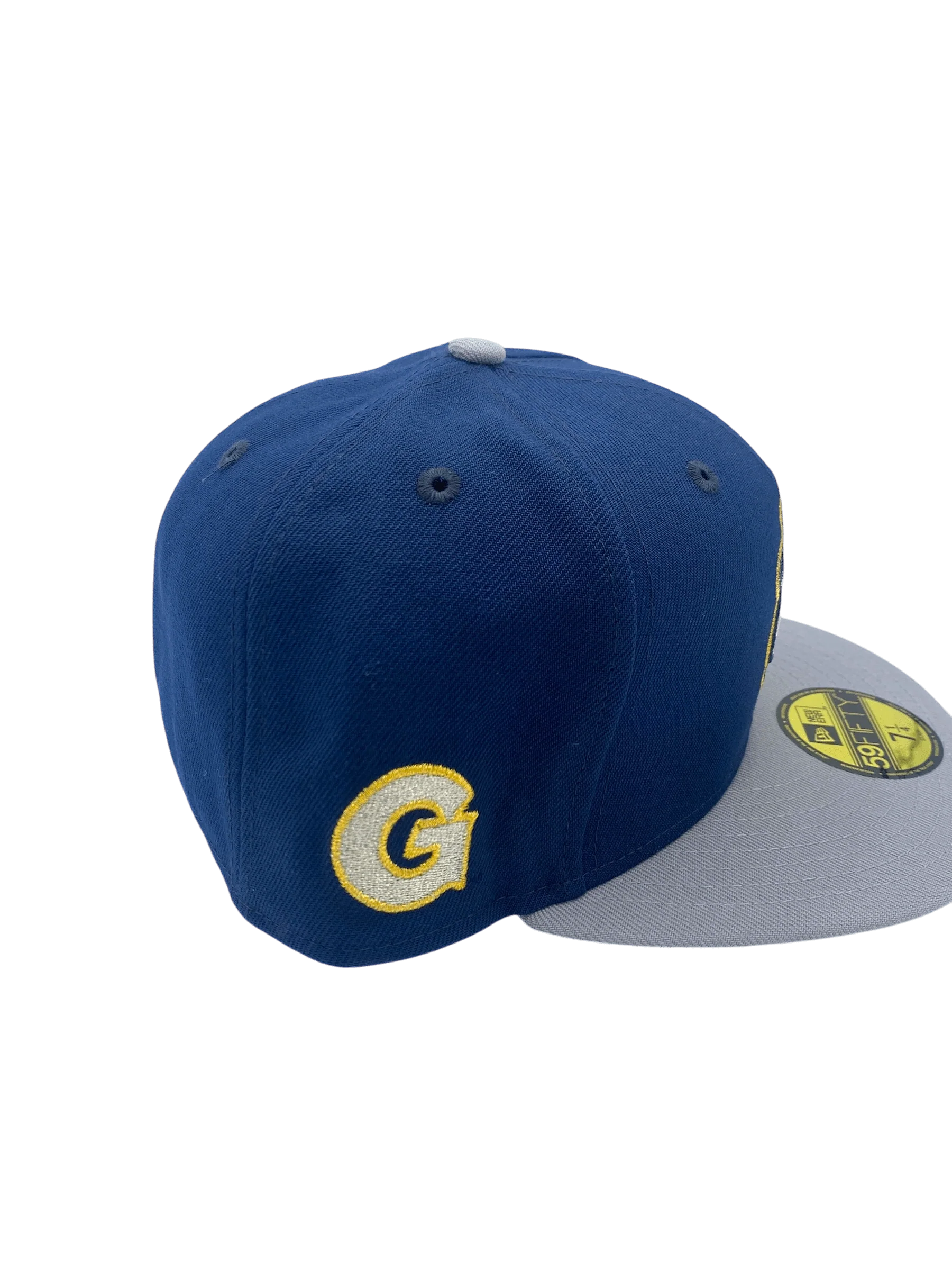 Adult Georgetown Hoyas New Era Navy/Gray Custom Mascot Side Patch 59FIFTY Fitted Hat - Men's - Image 3