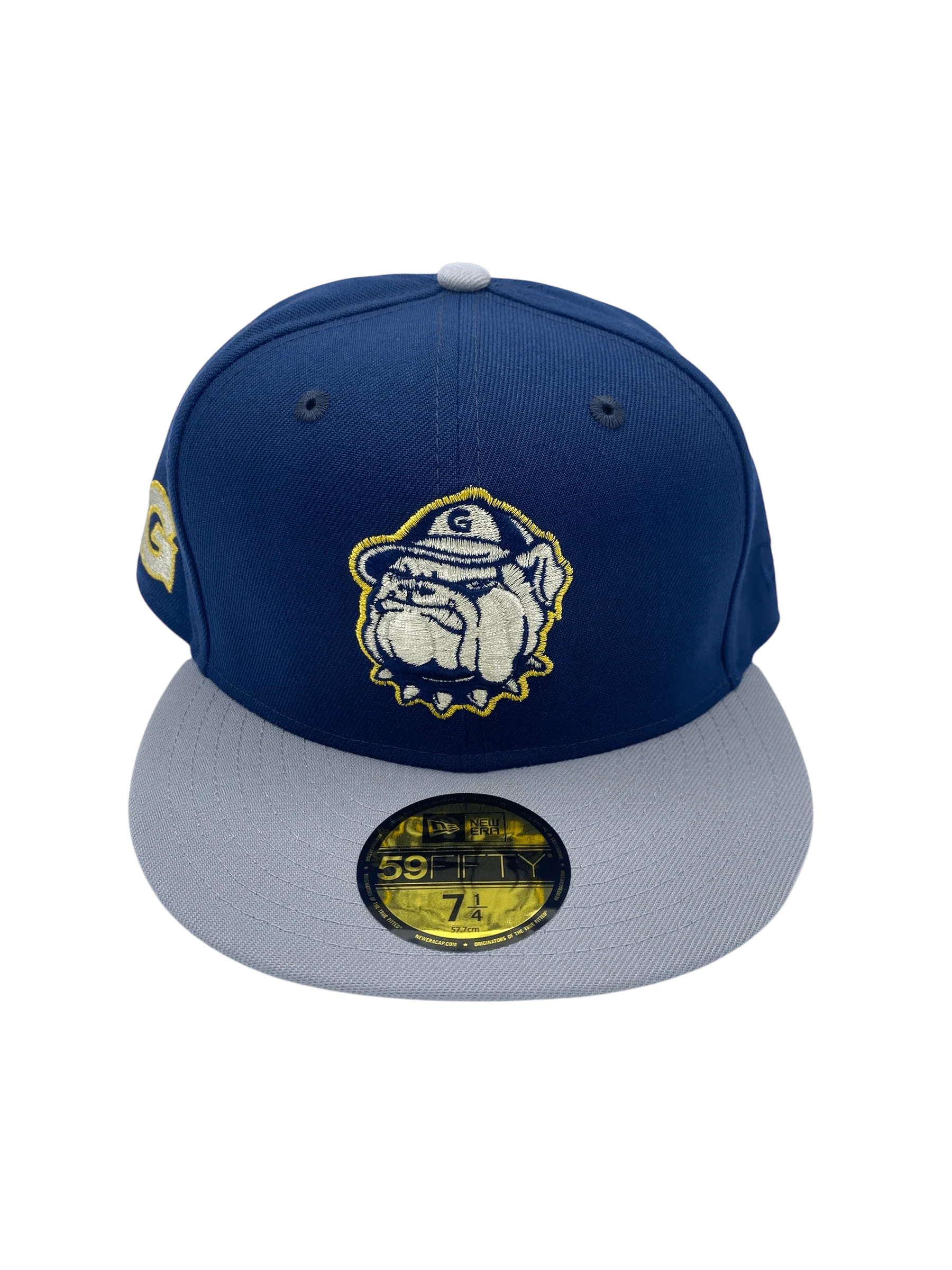 Adult Georgetown Hoyas New Era Navy/Gray Custom Mascot Side Patch 59FIFTY Fitted Hat - Men's - Image 5