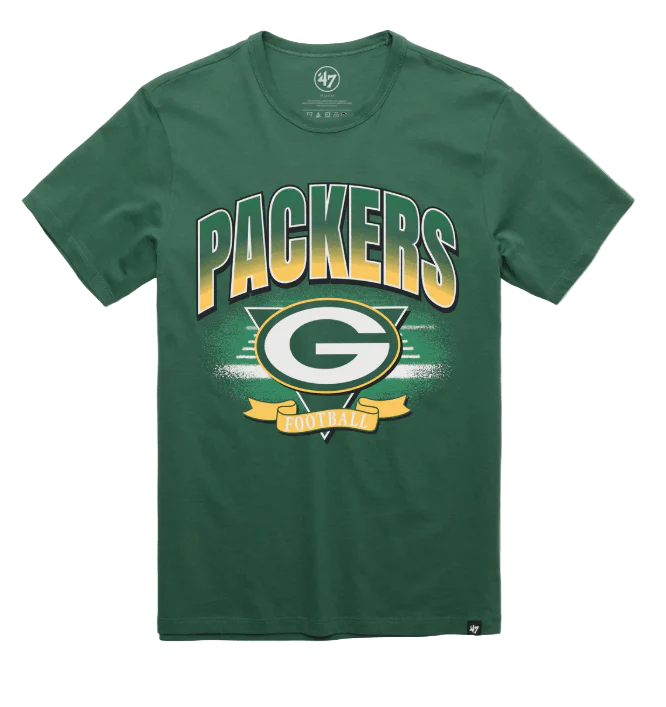 Adult Green Bay Packers '47 Brand Green Arena Fade Franklin T Shirt - Men's