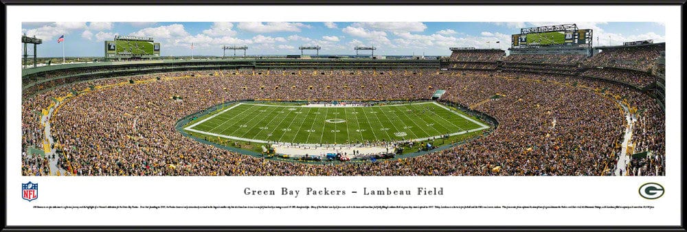 Adult Green Bay Packers Panoramic Picture - Lambeau Field Sideline - Unisex