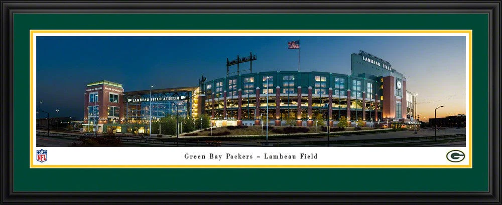 Adult Green Bay Packers Panoramic Picture - Outside Lambeau Field Night - Unisex - Image 3