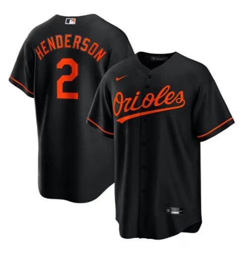 Adult Gunnar Henderson Baltimore Orioles Nike Black Alternate Replica Player Jersey - Men's