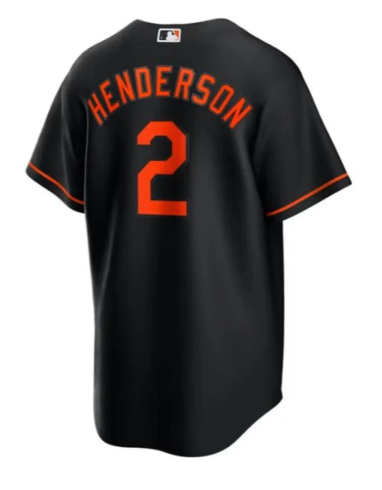 Adult Gunnar Henderson Baltimore Orioles Nike Black Alternate Replica Player Jersey - Men's - Image 3