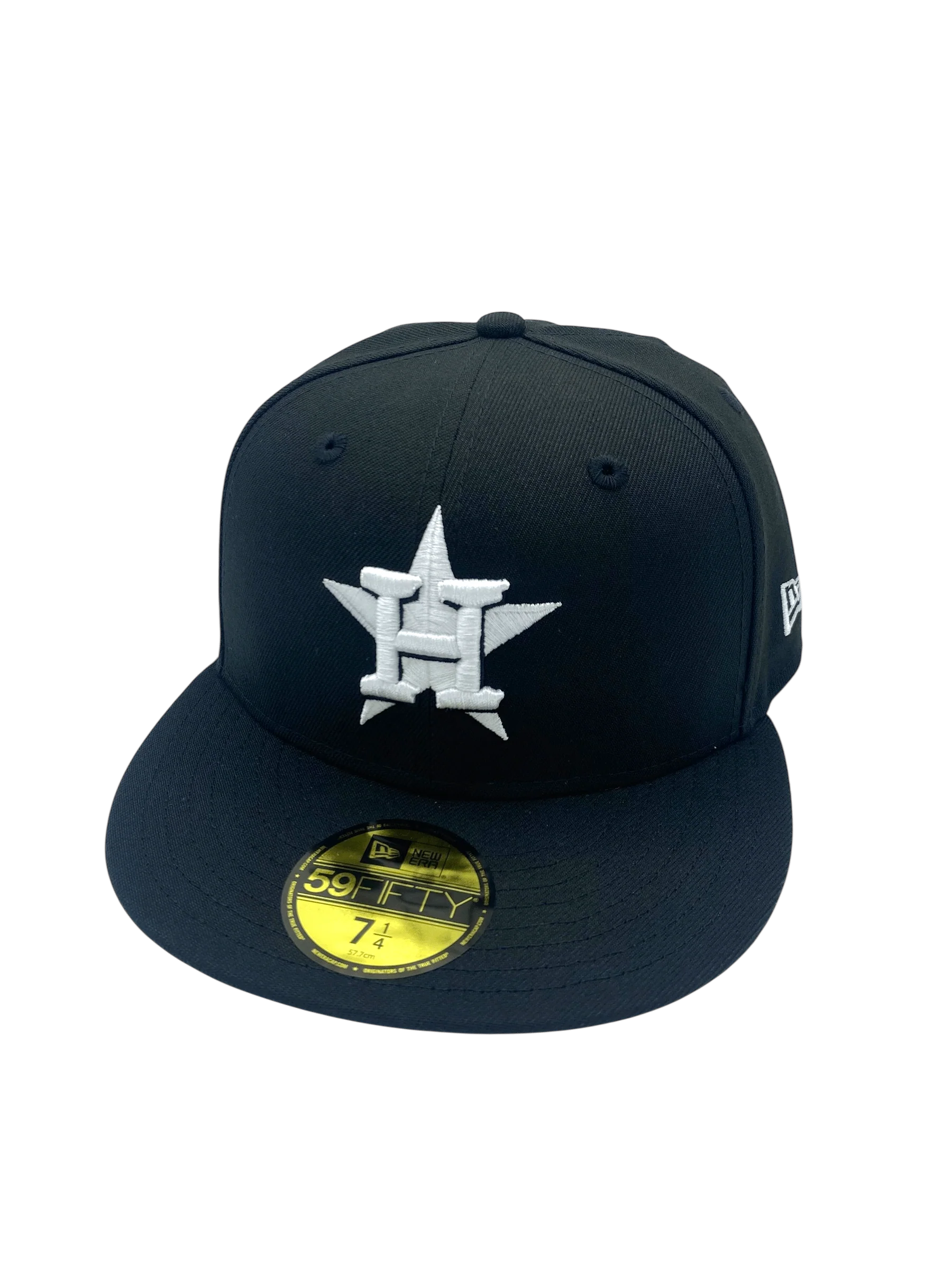 Adult Houston Astros New Era Black/White Basic 59FIFTY Fitted Hat - Men's