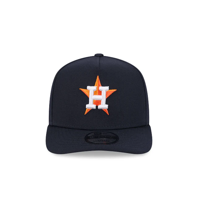 Adult Houston Astros New Era Navy Team Poly A-Frame 9FIFTY Adjustable Snapback Hat - Men's - Image 2