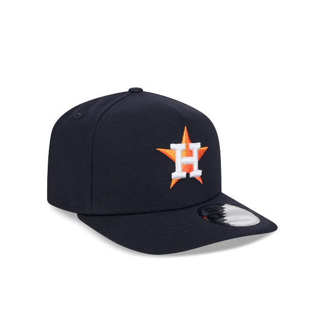 Adult Houston Astros New Era Navy Team Poly A-Frame 9FIFTY Adjustable Snapback Hat - Men's - Image 3