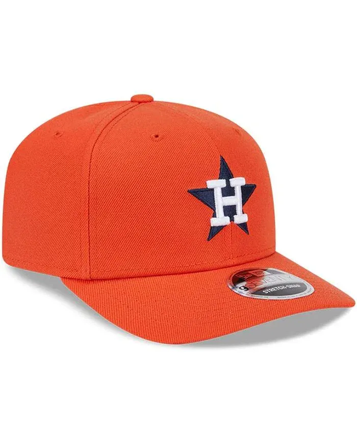 Adult Houston Astros New Era Orange Replica Team Logo 9SEVENTY Stretch-Snapback Hat - Men's - Image 3