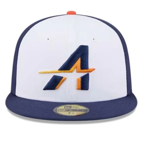 Adult Houston Astros New Era White/Navy 2025 City Connect Official On Field 59FIFTY Fitted Hat - Men's - Image 4
