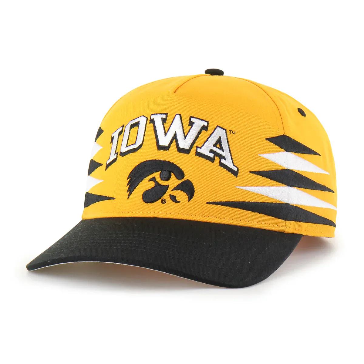 Adult Iowa Hawkeyes '47 Yellow Diamond Cut Hitch Adjustable Snapback Hat - Men's