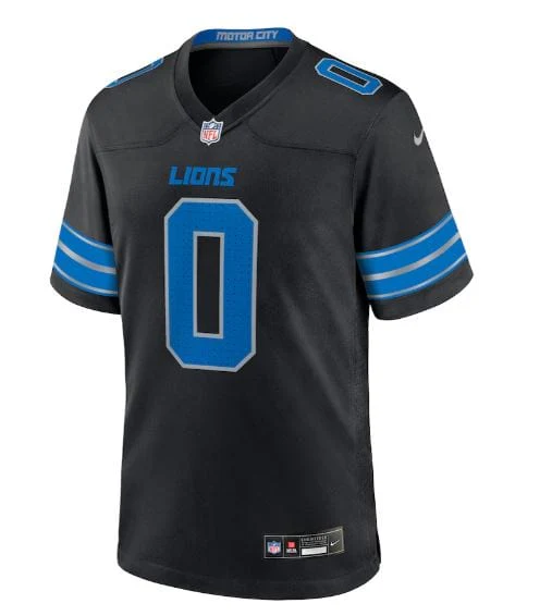 Adult Jahmyr Gibbs Detroit Lions Nike Black Alternate Game Jersey - Men's - Image 3