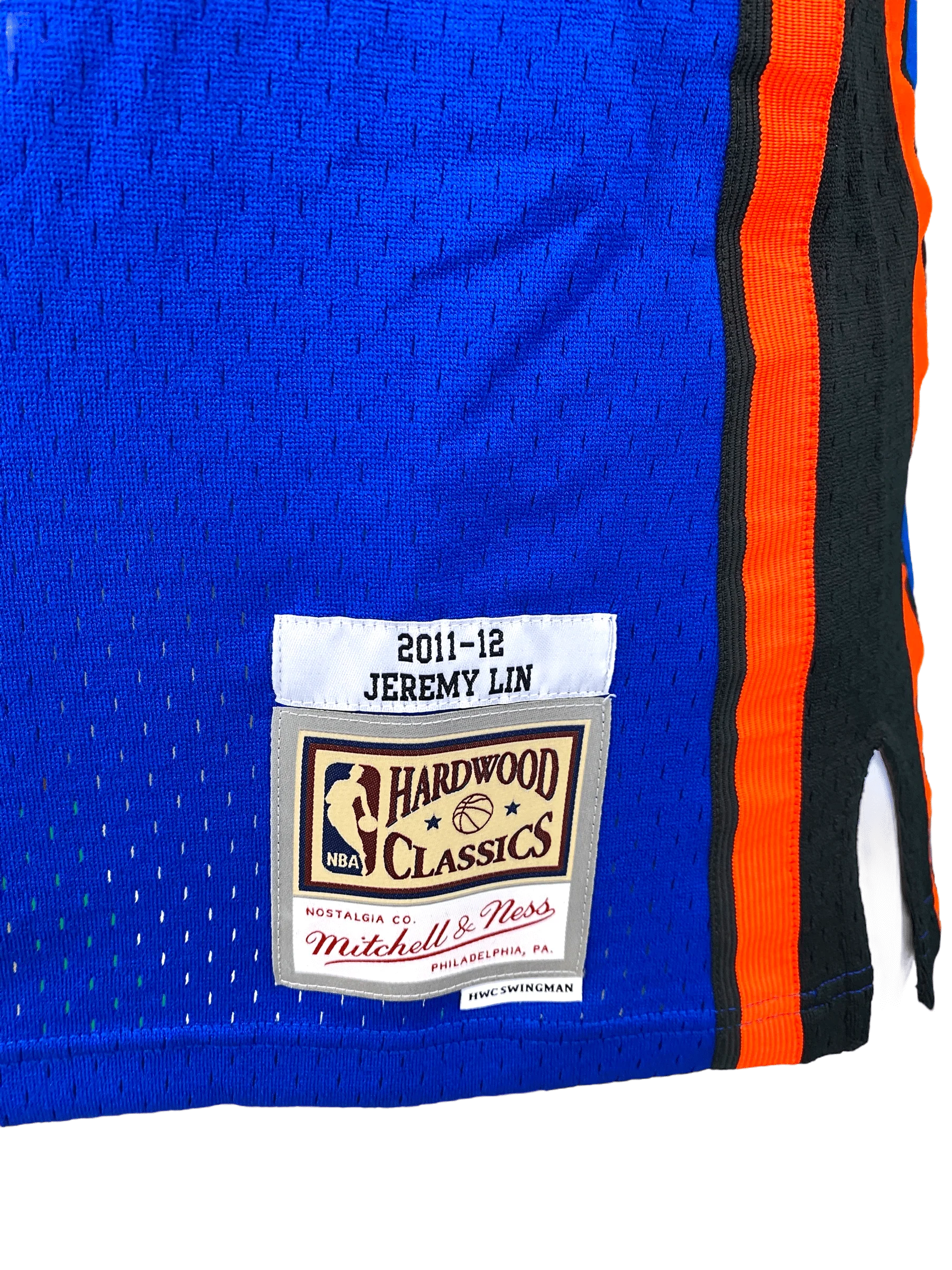 Adult Jeremy Lin New York Knicks Mitchell & Ness Blue 2011 Throwback Swingman Jersey - Men's - Image 3