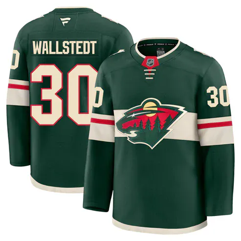 Adult Jesper Wallstedt Minnesota Wild Fanatics Green Premium Official NHL Home Authentic Player Jersey - Men's