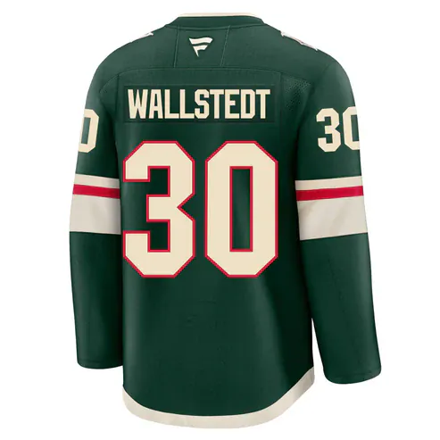 Adult Jesper Wallstedt Minnesota Wild Fanatics Green Premium Official NHL Home Authentic Player Jersey - Men's - Image 2