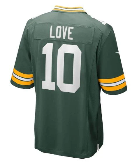 Adult Jordan Love Green Bay Packers Nike Green Game Jersey - Men's - Image 2