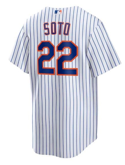 Adult Juan Soto New York Mets Nike White Pinstripe Replica Player Jersey - Men's - Image 3