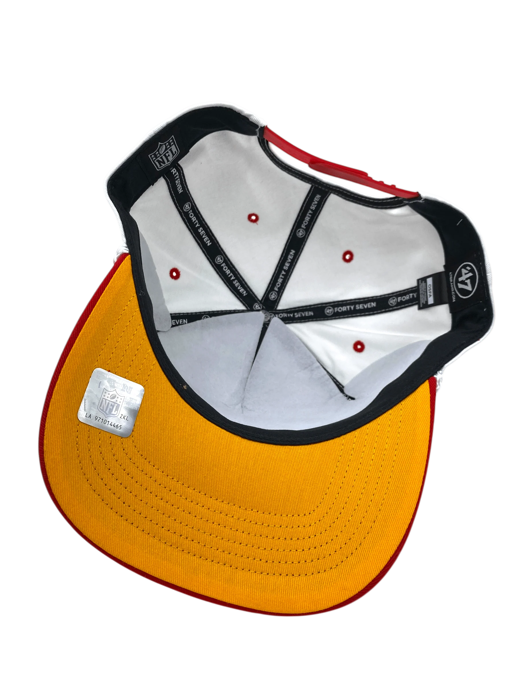 Adult Kansas City Chiefs '47 White/Red Roscoe 2 Tone Hitch Adjustable Snapback Hat - Men's - Image 2