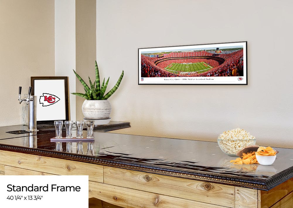 Adult Kansas City Chiefs Panoramic Poster - Arrowhead Stadium NFL Fan Cave Decor - Unisex