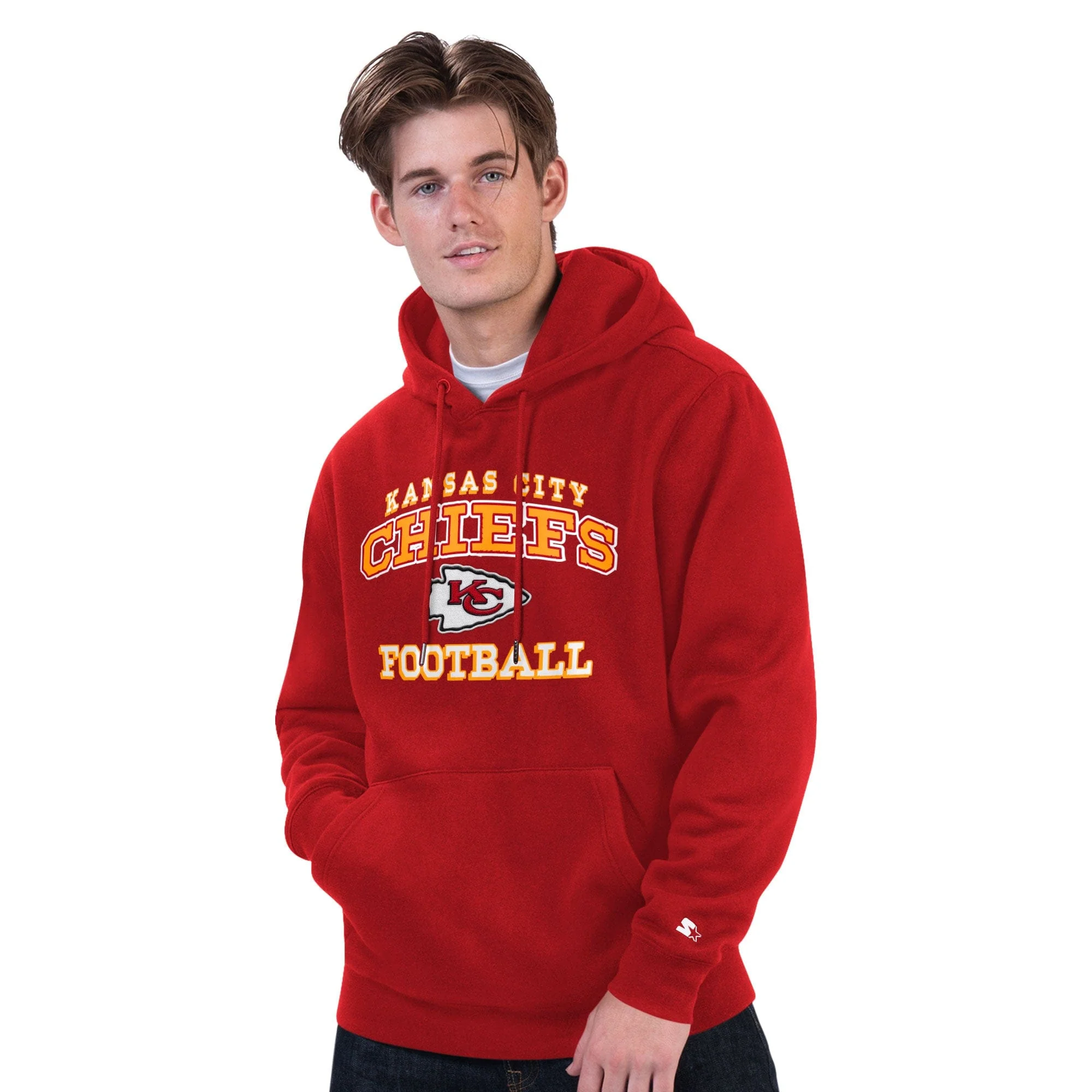 Adult Kansas City Chiefs Red 2025 Starter Hooded Sweatshirt - Men's