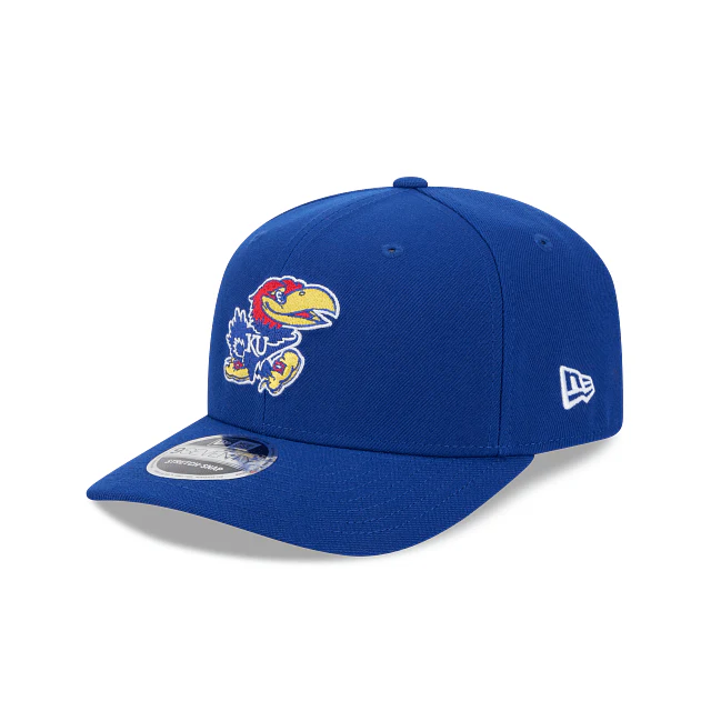 Adult Kansas Jayhawks New Era Blue Replica Team Logo 9SEVENTY Stretch-Snapback Hat - Men's
