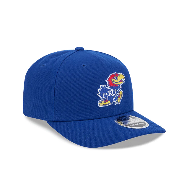Adult Kansas Jayhawks New Era Blue Replica Team Logo 9SEVENTY Stretch-Snapback Hat - Men's - Image 2