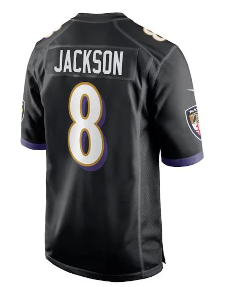 Adult Lamar Jackson Baltimore Ravens Nike Black Game Jersey - Men's - Image 2