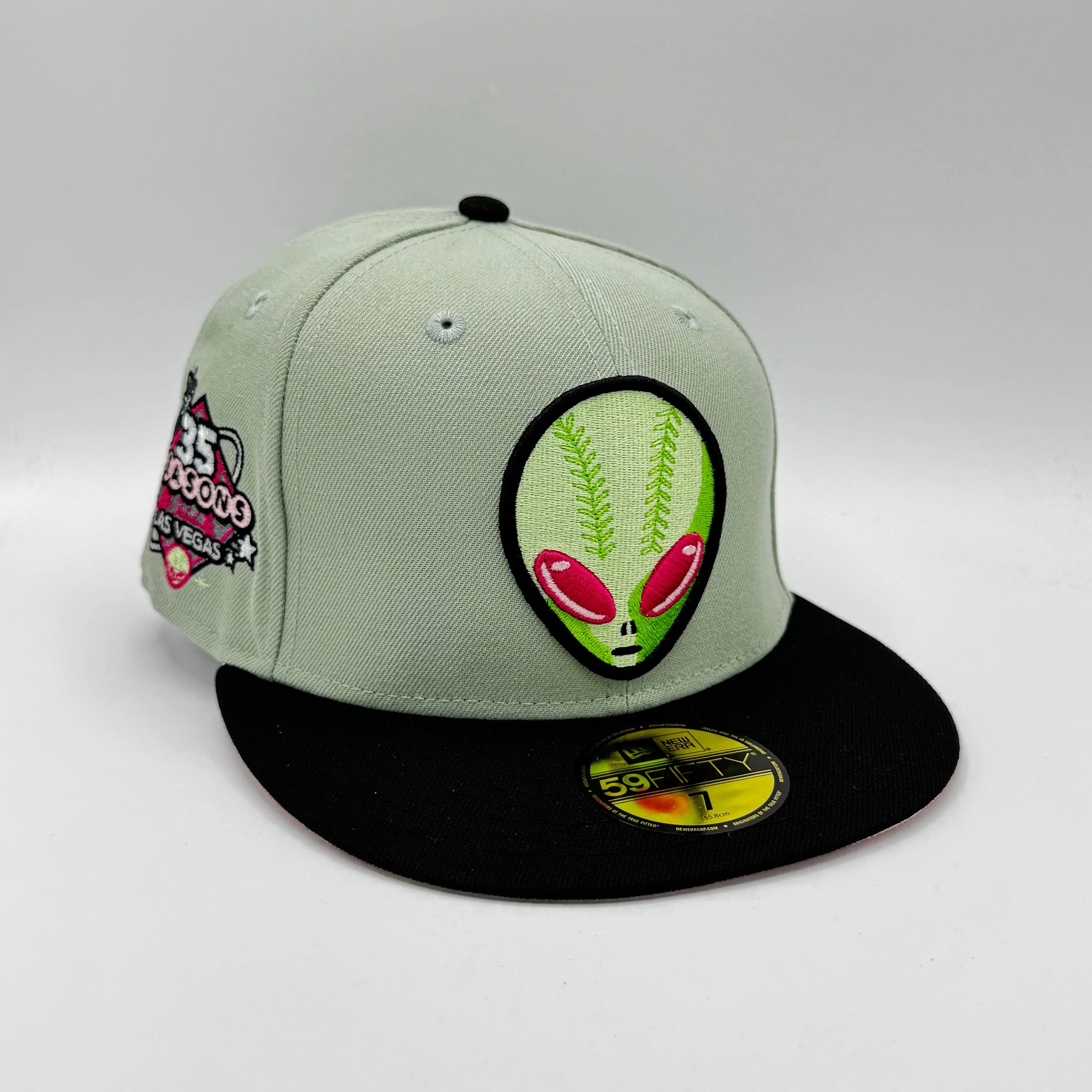 Adult Las Vegas 51s New Era Green & Black 'The Alien' Custom 59FIFTY Fitted Hat - Men's
