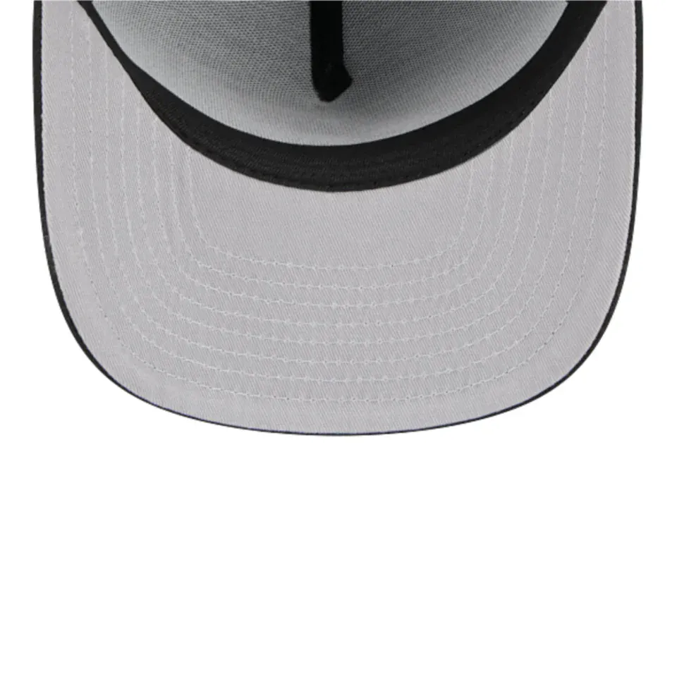 Adult Los Angeles Dodgers LA 9FIFTY A-Frame Curved Black on Black Snapback Hat - Men's - Image 3