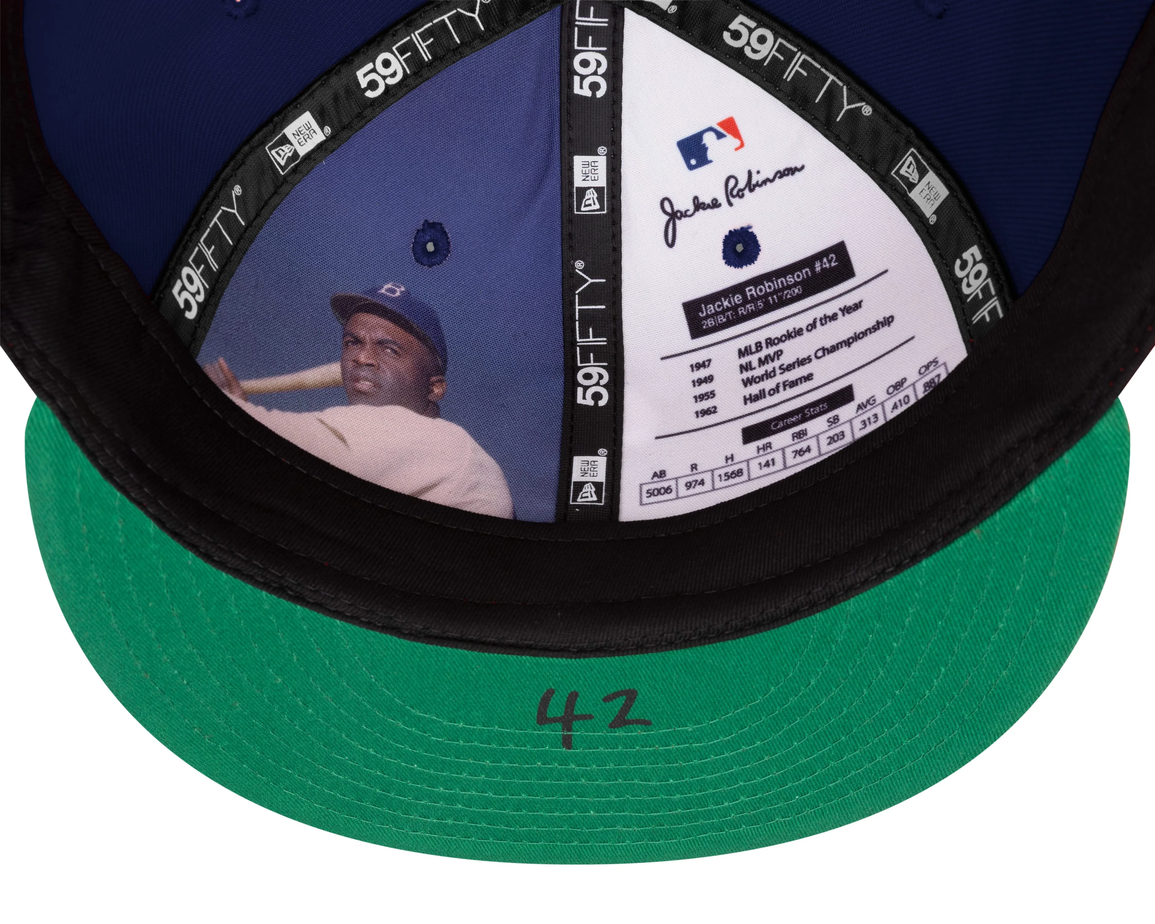 Adult Los Angeles Dodgers New Era Blue 2026 Jackie Robinson Day Side Patch On Field 59FIFTY Fitted Hat - Men's - Image 3