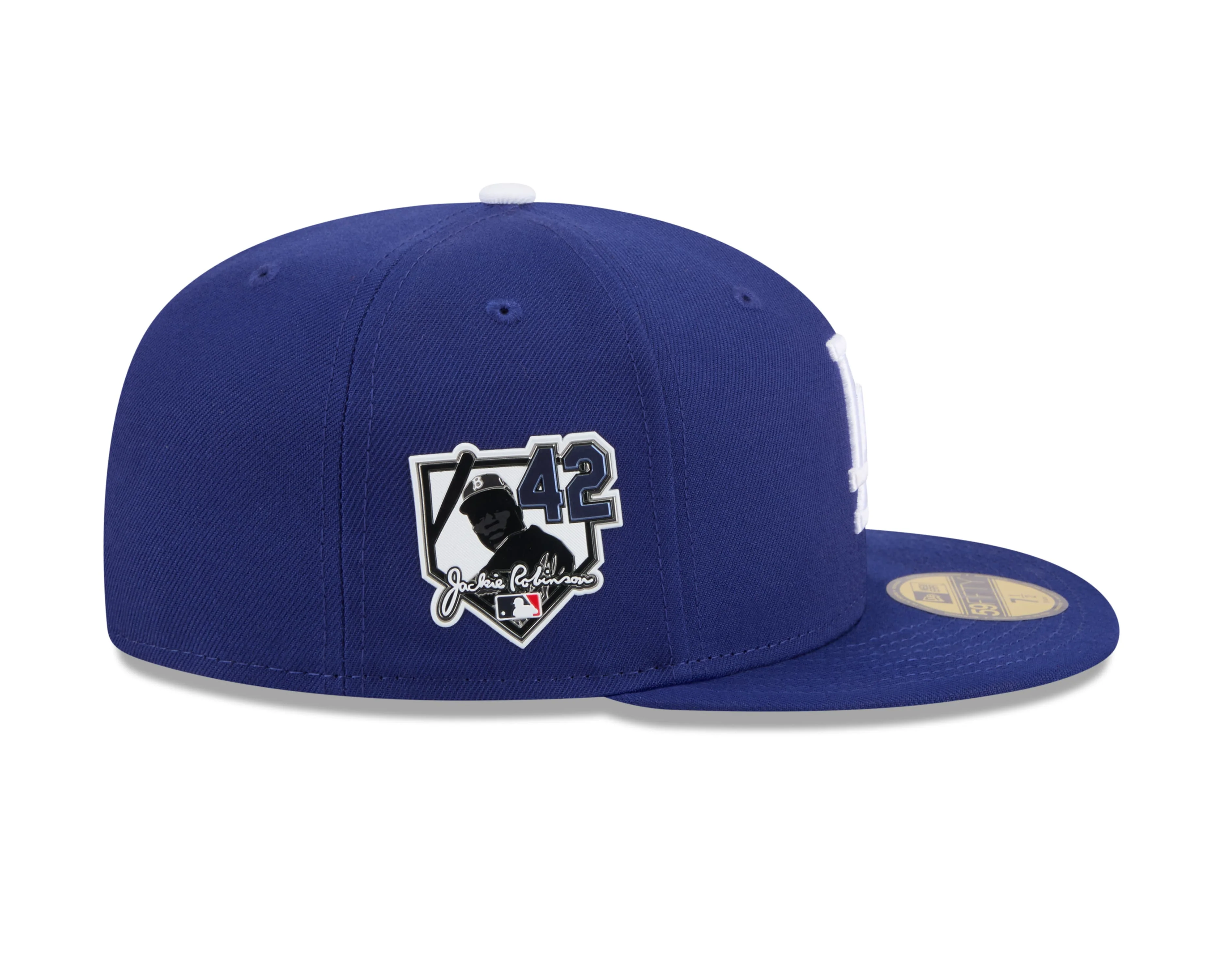 Adult Los Angeles Dodgers New Era Blue 2026 Jackie Robinson Day Side Patch On Field 59FIFTY Fitted Hat - Men's - Image 4