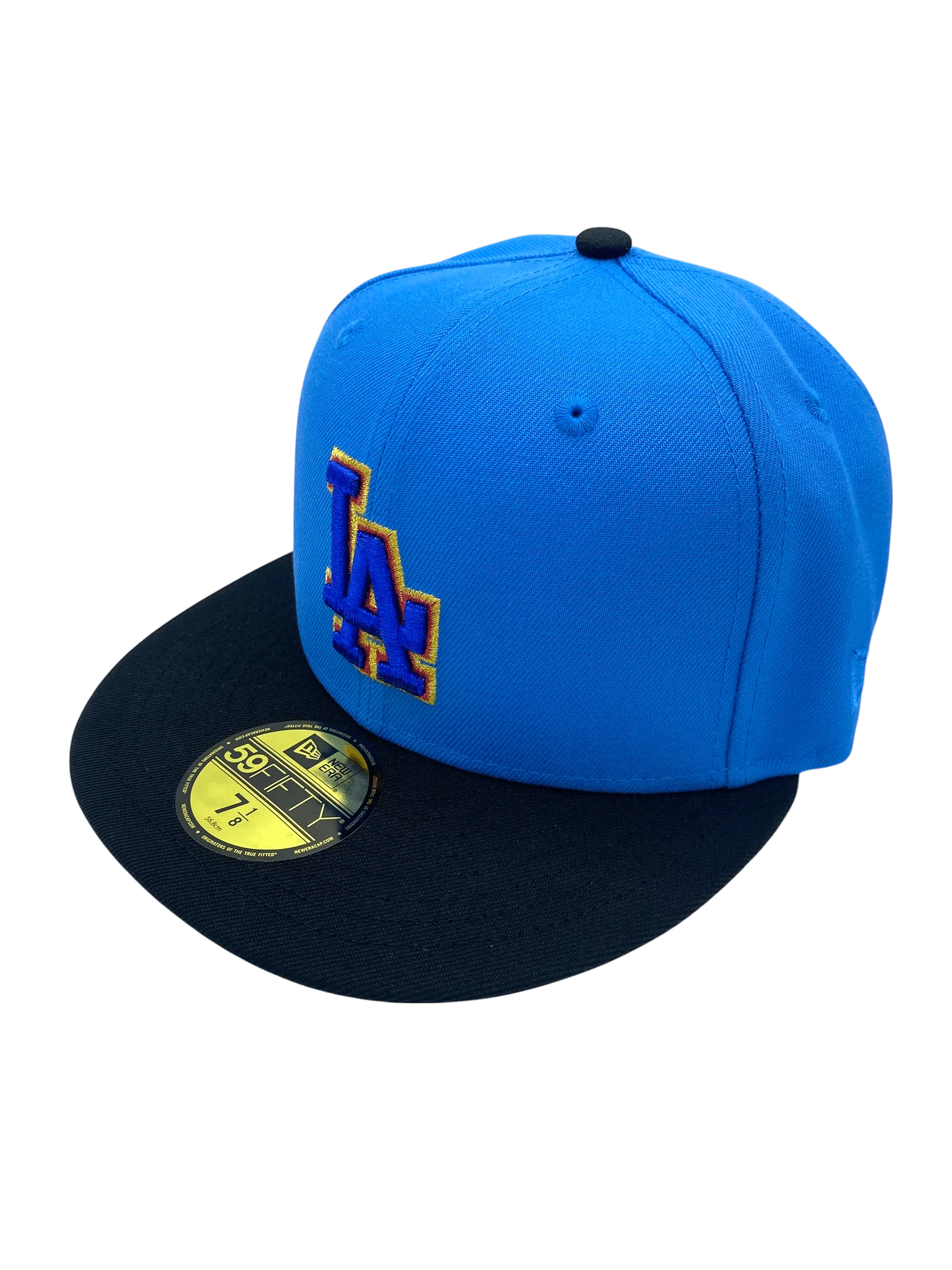 Adult Los Angeles Dodgers New Era Blue/Black Movie Pack Custom Side Patch 59FIFTY Fitted Hat - Men's - Image 5
