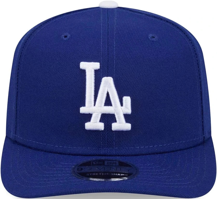 Adult Los Angeles Dodgers New Era Blue Replica Team Logo 9SEVENTY Stretch-Snapback Hat - Men's - Image 3