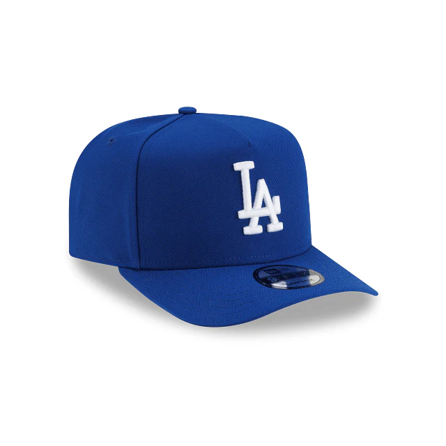 Adult Los Angeles Dodgers New Era Blue/ White Poly A-Frame 9FIFTY Adjustable Snapback Hat - Men's - Image 3