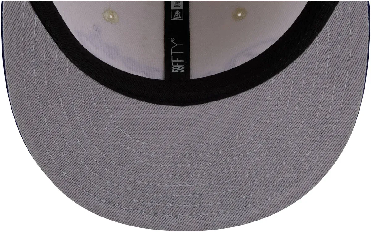 Adult Los Angeles Dodgers New Era Chrome 2 Tone Chain Stitch Logo 59FIFTY Fitted Hat - Men's - Image 5