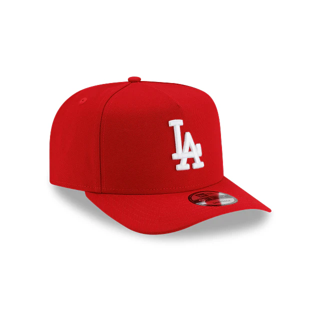 Adult Los Angeles Dodgers New Era Red/ White Team Poly A-Frame 9FIFTY Adjustable Snapback Hat - Men's - Image 3