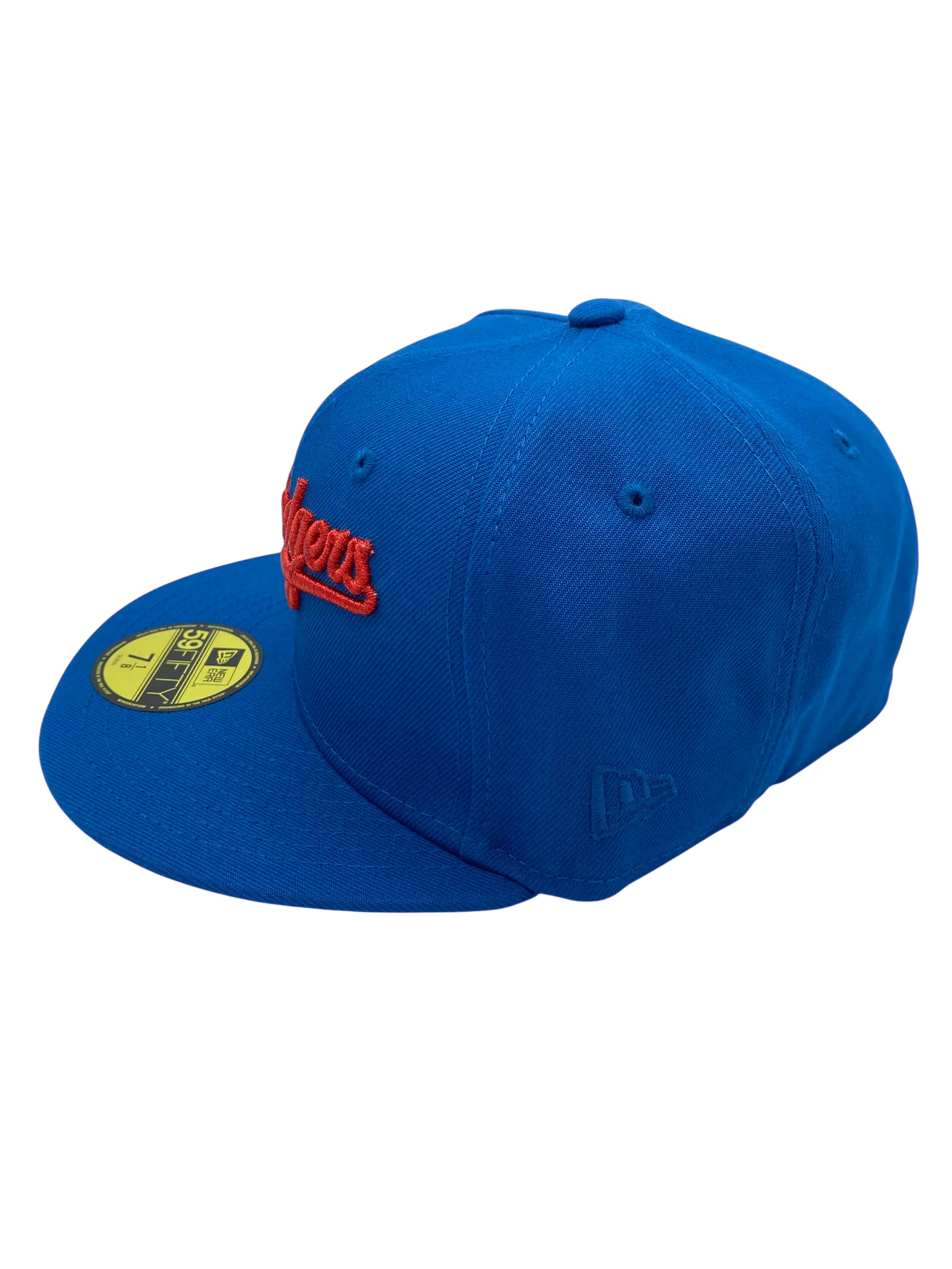 Adult Los Angeles Dodgers New Era Seashore Blue Viva Los Dodgers Side Patch 59FIFTY Fitted Hat - Men's - Image 6